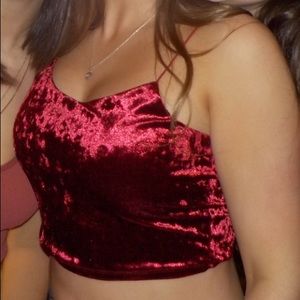 Velvet crop top